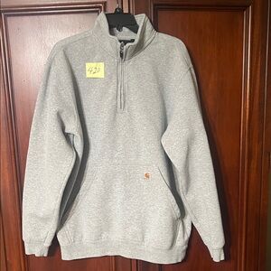 Carhartt Gray 1/4 Zip Men’s Sweat Shirt size Large
